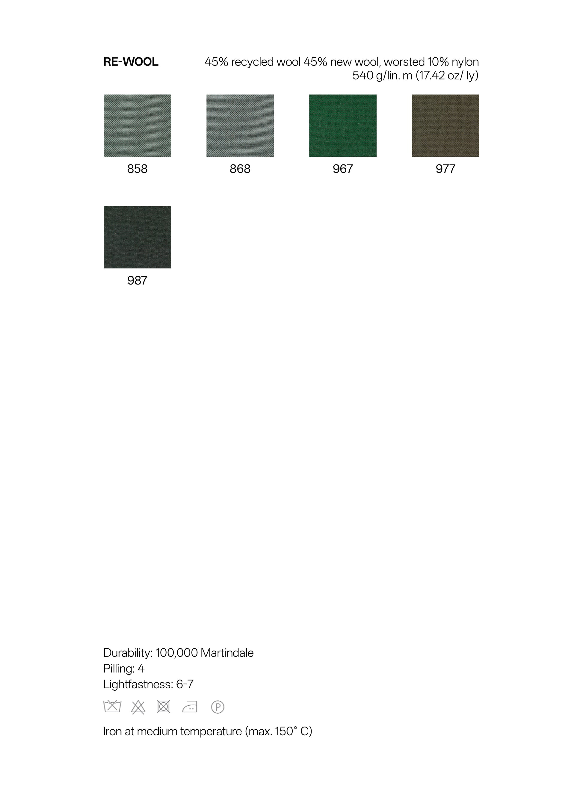 Color swatches with numbers on a white background