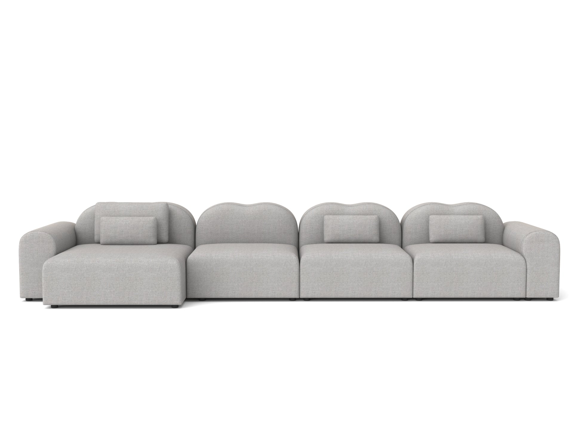 Gray sofa on a white background