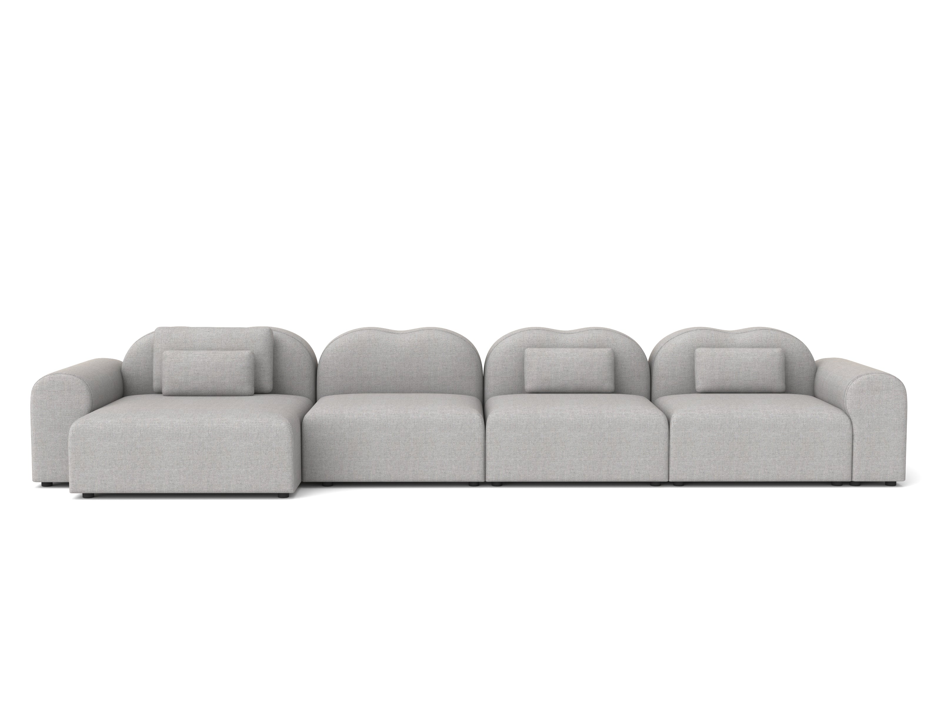Gray sofa on a white background