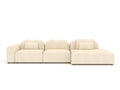 Beige sectional sofa on a white background
