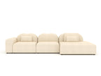 Beige sectional sofa on a white background