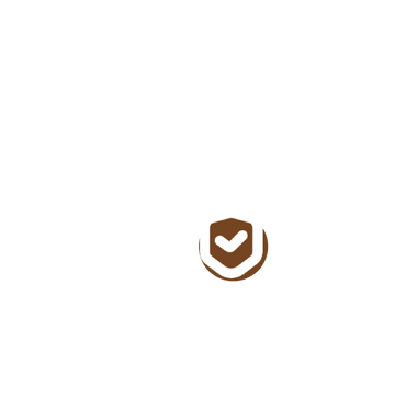 Logo of a shield with a checkmark on a white background